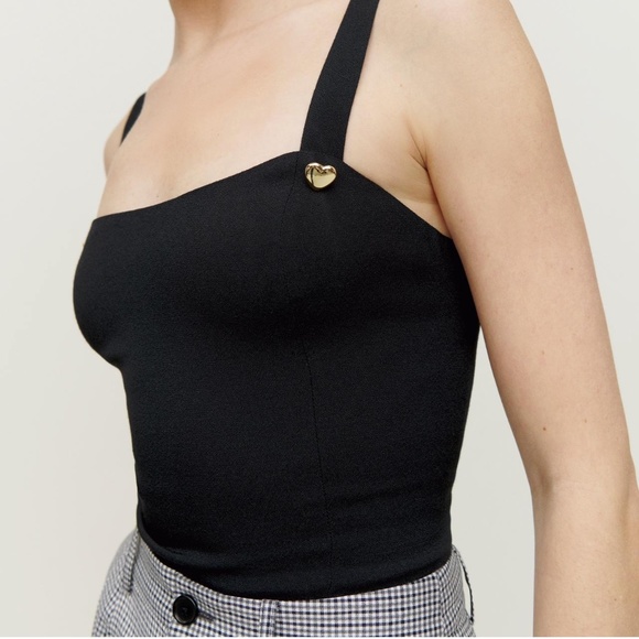 ✨ SALE✨Reformation Eunice Top - Black - Picture 3 of 7